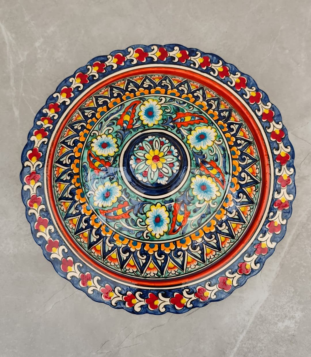 Keramikinis indas su dangčiu (lėganas) 32 cm