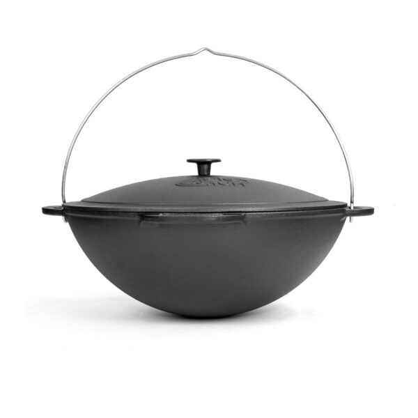 Azijietiškas ketaus kazanas 10 L su ketaus dangčiu (Ø 360 mm)