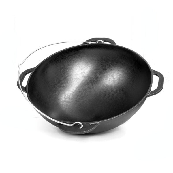 Azijietiškas ketaus kazanas 10 L su ketaus dangčiu (Ø 360 mm)